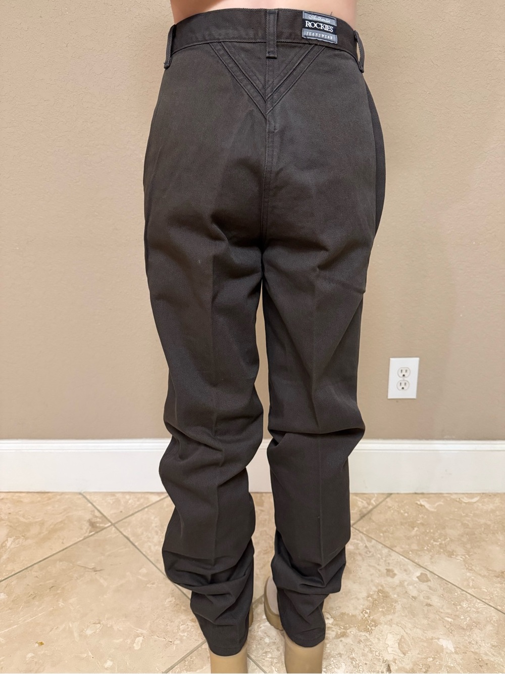 Vtg Rockies Bareback Jeans Charcoal High Waist Western 29/9 x 34 Deadstock NWT